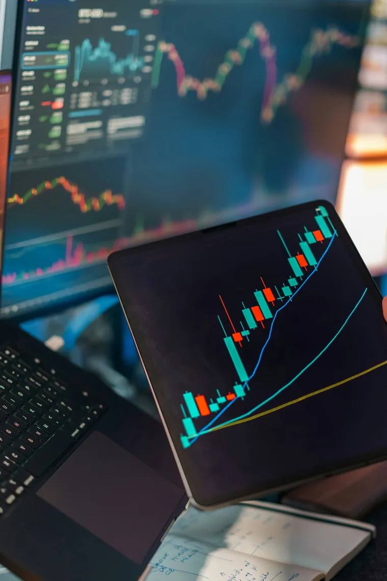 Rate and pricing charts on a screen