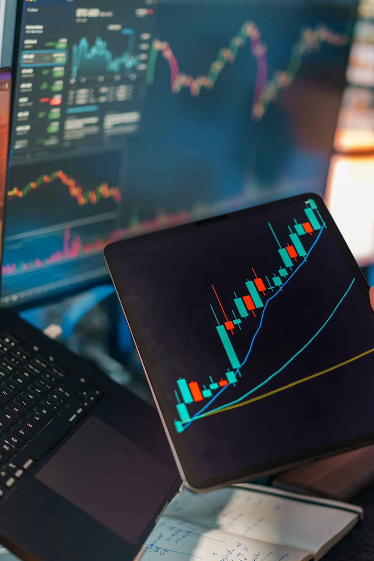 Rate and pricing charts on a screen