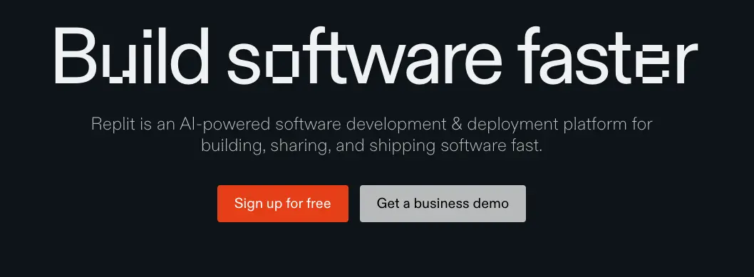 Repl.it home page